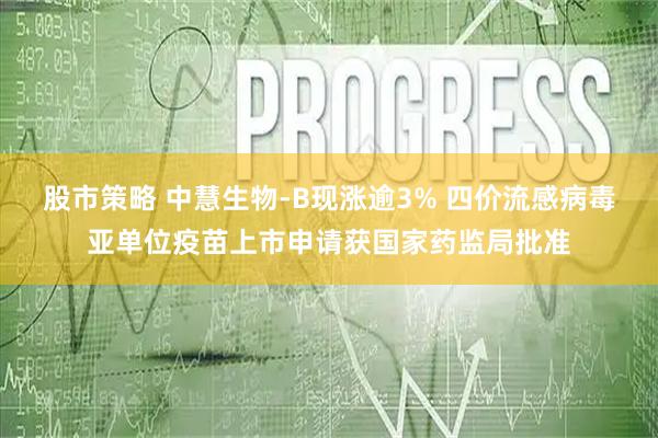 股市策略 中慧生物-B现涨逾3% 四价流感病毒亚单位疫苗上市申请获国家药监局批准