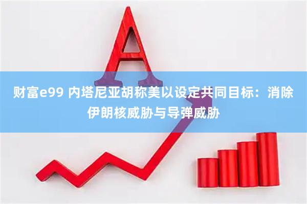 财富e99 内塔尼亚胡称美以设定共同目标：消除伊朗核威胁与导弹威胁